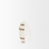 Maryn 13x21 Lumbar Cream w/ Brown Stripes Decorative Pillow Cover by Mercana at Eve Furniture