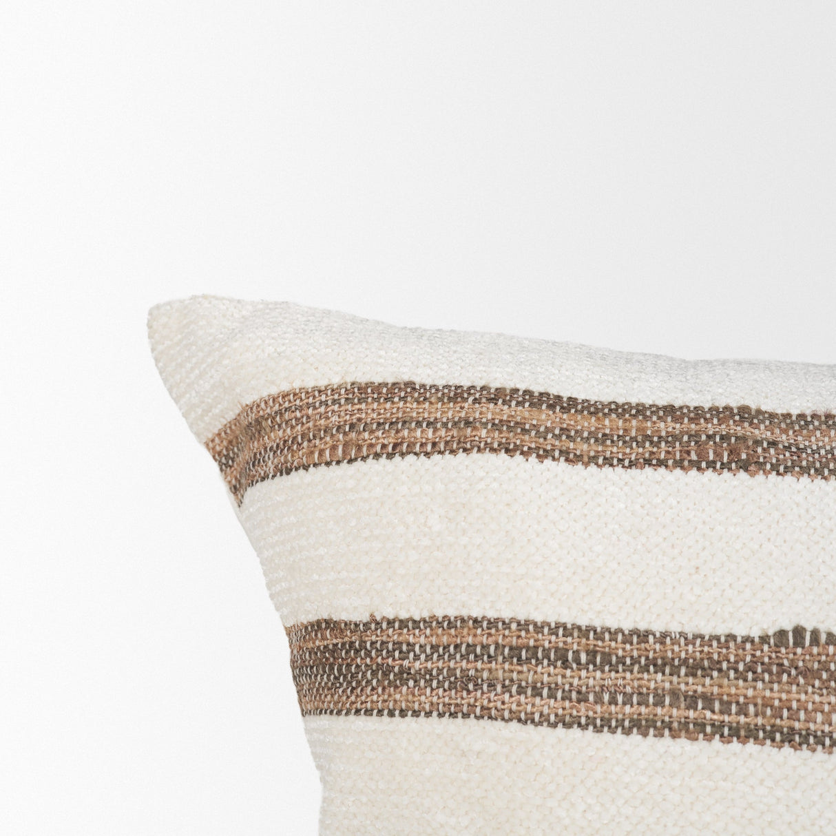 Maryn 13x21 Lumbar Cream w/ Brown Stripes Decorative Pillow Cover by Mercana at Eve Furniture