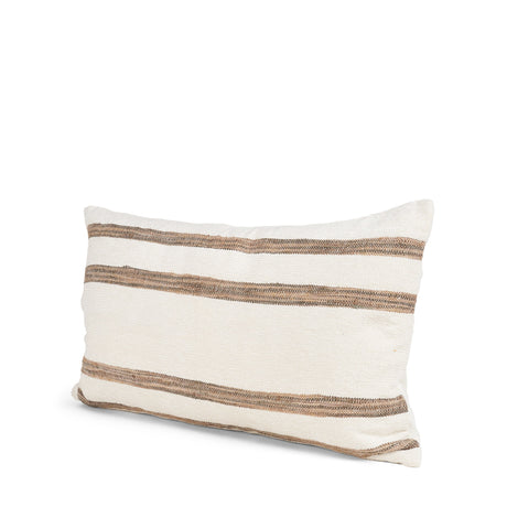 Maryn 13x21 Lumbar Cream w/ Brown Stripes Decorative Pillow Cover by Mercana at Eve Furniture