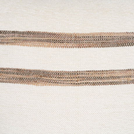Maryn Square Cream w/ Brown Stripes Decorative Pillow Cover by Mercana at Eve Furniture