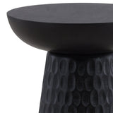 Marzell Side Table, Black by Dovetail at Eve Furniture