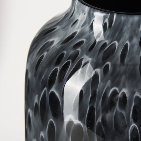 Masai Large Black Mottled Glass Vase by Mercana at Eve Furniture