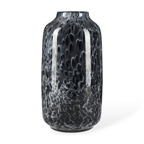 Masai Large Black Mottled Glass Vase by Mercana at Eve Furniture