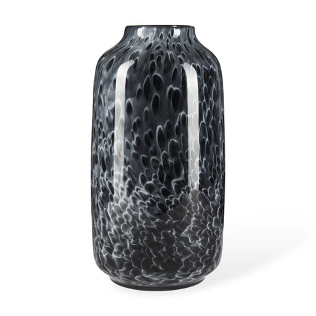 Masai Large Black Mottled Glass Vase by Mercana at Eve Furniture