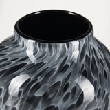 Masai Medium Black Mottled Glass Vase by Mercana at Eve Furniture