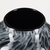 Masai Medium Black Mottled Glass Vase by Mercana at Eve Furniture