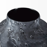 Masai Small Black Mottled Glass Vase by Mercana at Eve Furniture