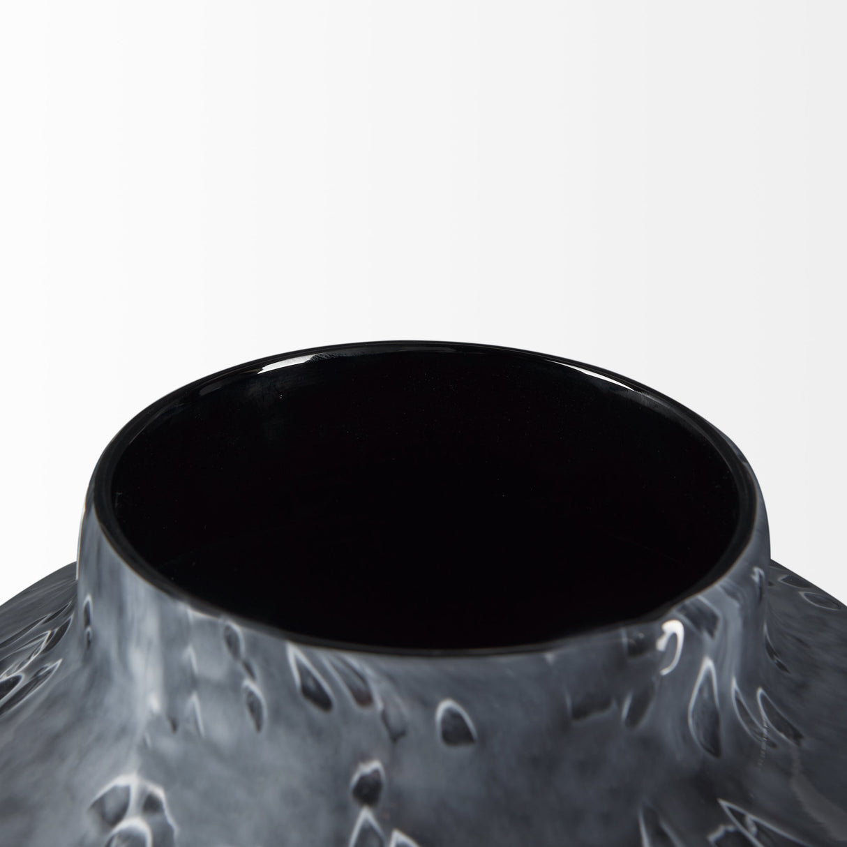 Masai Small Black Mottled Glass Vase by Mercana at Eve Furniture
