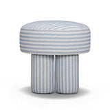 Masha Striped Performance Linen Accent Stool by TOV Furniture at Eve Furniture