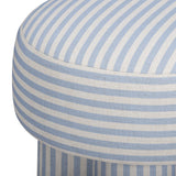 Masha Striped Performance Linen Accent Stool by TOV Furniture at Eve Furniture