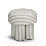 Masha Striped Performance Linen Accent Stool by TOV Furniture at Eve Furniture