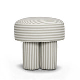 Masha Striped Performance Linen Accent Stool by TOV Furniture at Eve Furniture