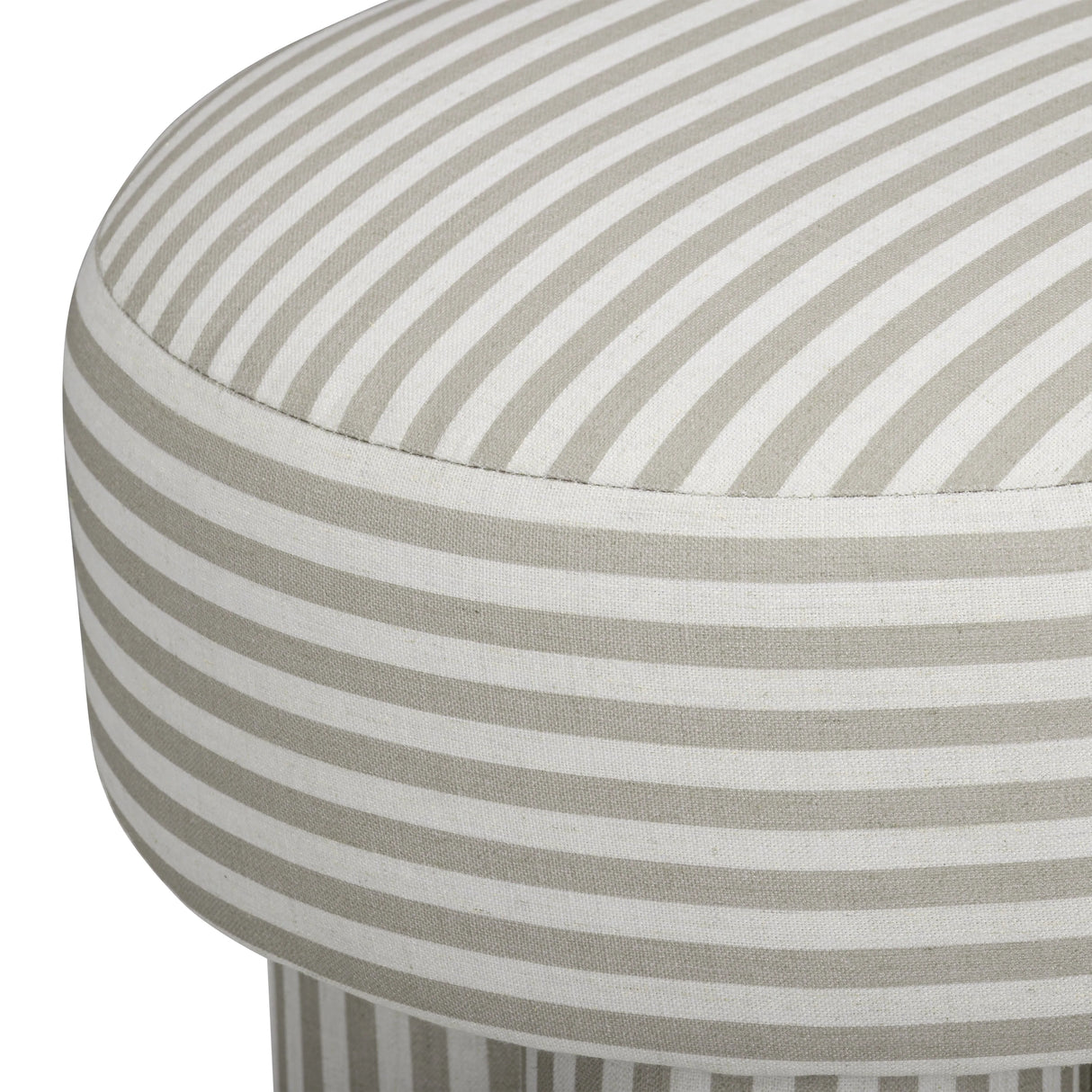 Masha Striped Performance Linen Accent Stool by TOV Furniture at Eve Furniture