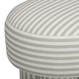 Masha Striped Performance Linen Accent Stool by TOV Furniture at Eve Furniture