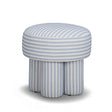 Masha Striped Performance Linen Accent Stool by TOV Furniture at Eve Furniture