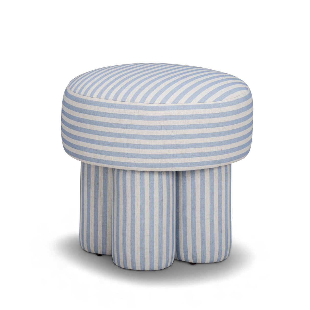 Masha Striped Performance Linen Accent Stool by TOV Furniture at Eve Furniture