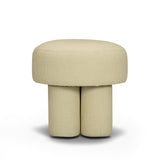 Masha Yellow Homespun Plaid Performance Linen Accent Stool by TOV Furniture at Eve Furniture