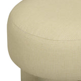 Masha Yellow Homespun Plaid Performance Linen Accent Stool by TOV Furniture at Eve Furniture