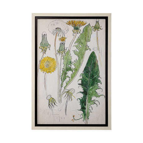 Maskros Akvarellmalning by John Bauer Hand Embellished Textured Framed Art Print Matted under Glass by Mercana at Eve Furniture