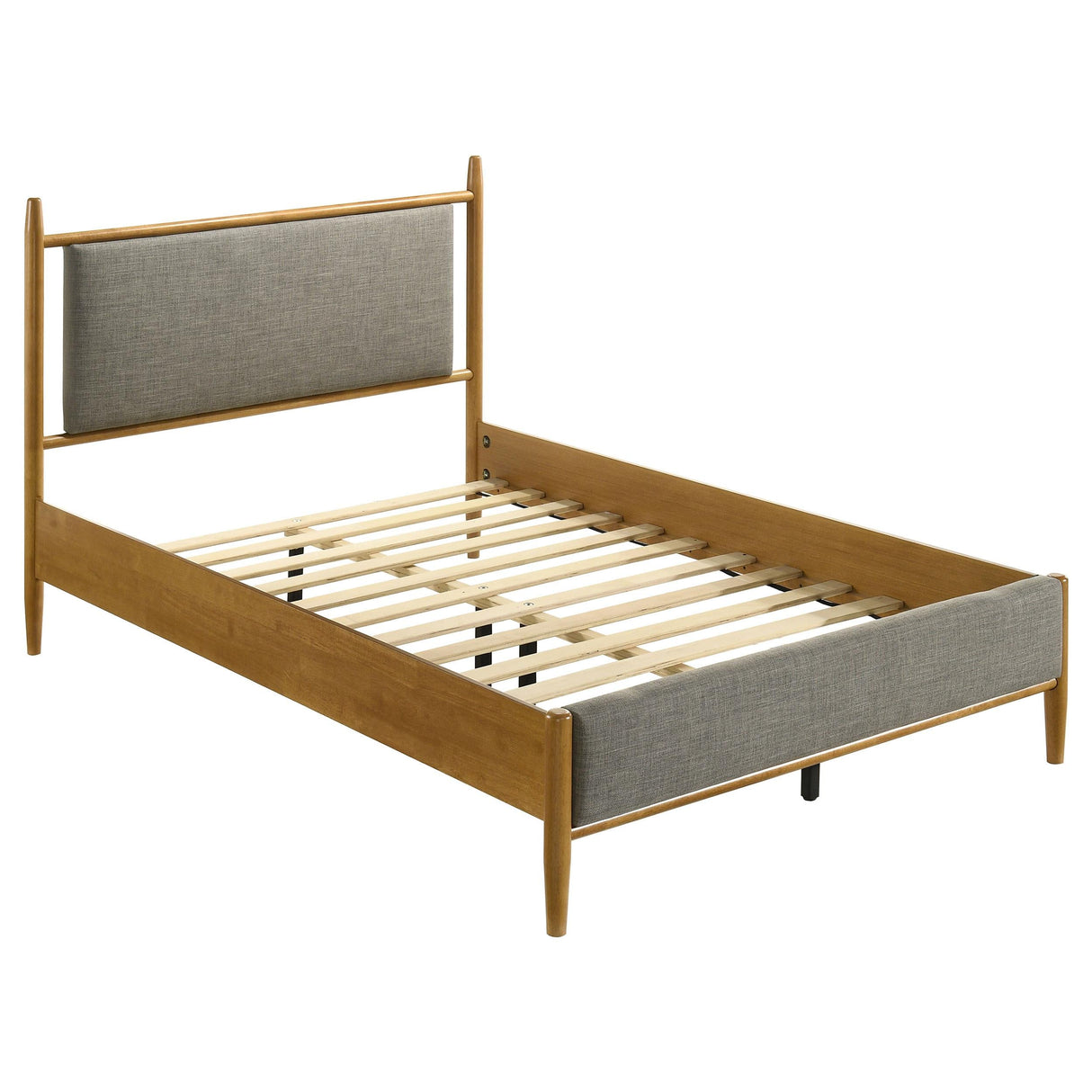 Mason Gray and Light Brown 46-inch Full Panel Platform Bed by Coaster at Eve Furniture