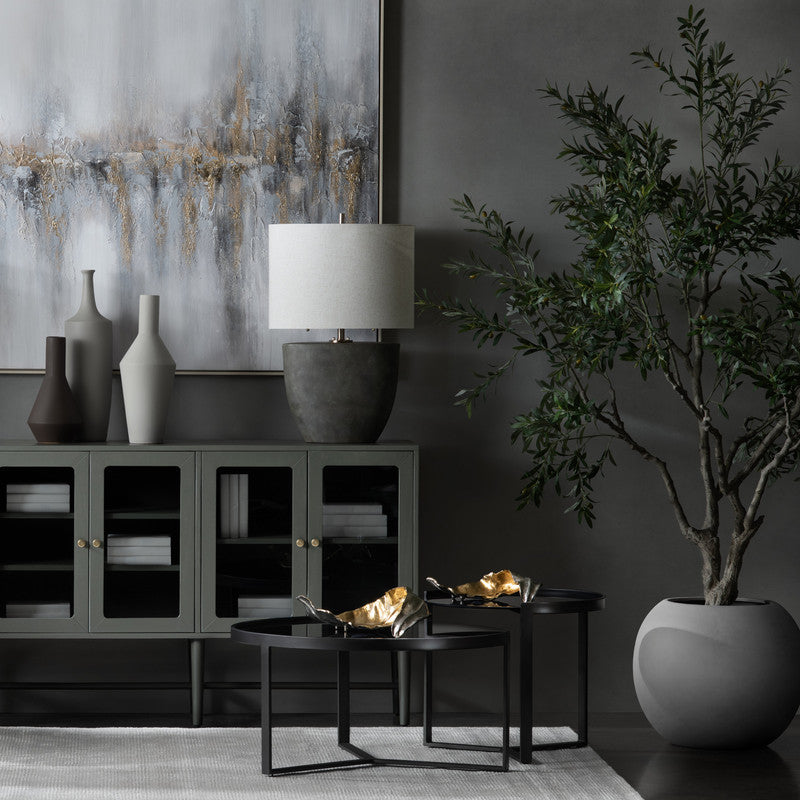 Mason Grey/Silver Table Lamp by Crestview at Eve Furniture