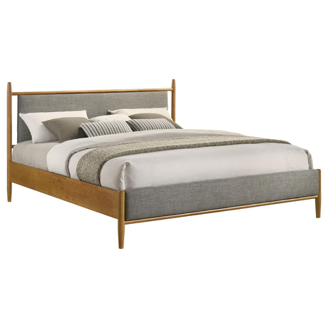 Mason Light Brown 46-inch Eastern King Panel Platform Bed by Coaster at Eve Furniture