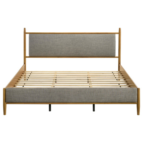 Mason Light Brown 46-inch Eastern King Panel Platform Bed by Coaster at Eve Furniture