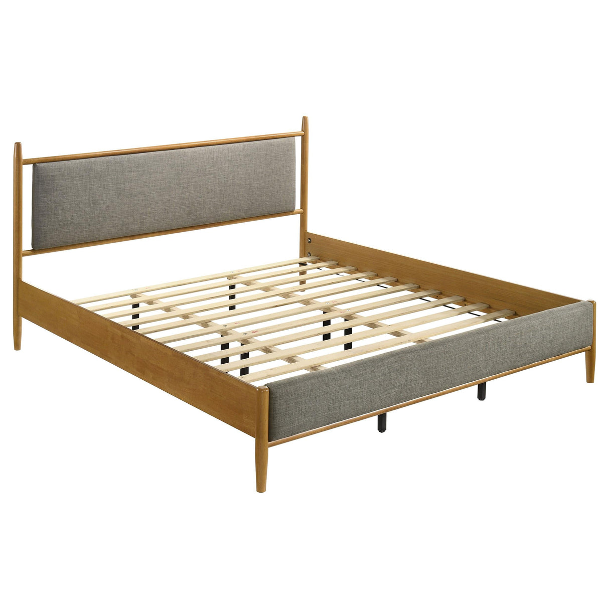 Mason Light Brown 46-inch Eastern King Panel Platform Bed by Coaster at Eve Furniture