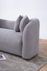 Hana Grey Boucle Curvy Sofa