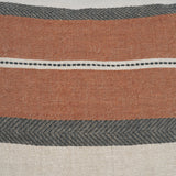 Mason Square Cream w/ Orange Stripe Decorative Pillow Cover by Mercana at Eve Furniture