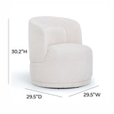 Massa Textured Fabric Swivel Accent Chair by TOV Furniture at Eve Furniture