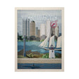 Massachusetts Go USA (L) by Mercana Studio a Hand Embellished Decograph Framed Art Print by Mercana at Eve Furniture