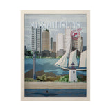 Massachusetts Go USA (L) by Mercana Studio a Hand Embellished Decograph Framed Art Print by Mercana at Eve Furniture