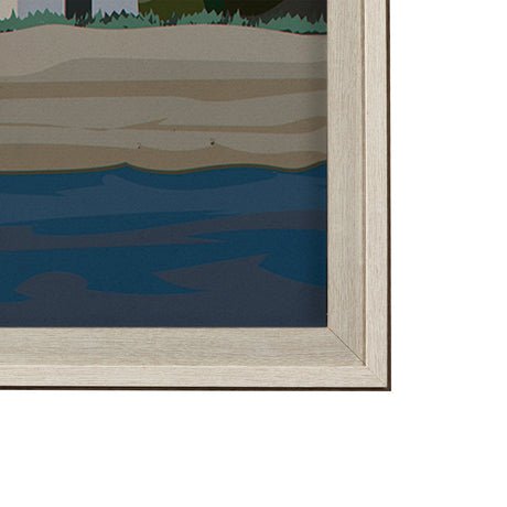 Massachusetts Go USA (XL) by Mercana Studio Hand Embellished Decograph Framed Art Print under Glass by Mercana at Eve Furniture