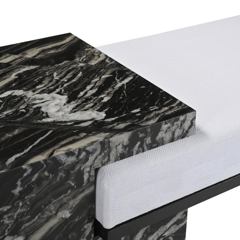 Massimo Black/White Bench by Crestview at Eve Furniture