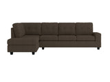 Maston Chocolate 2-Piece Reversible Sectional with Drop-Down Cup Holders by Homelegance at Eve Furniture