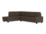 Maston Chocolate 2-Piece Reversible Sectional with Drop-Down Cup Holders by Homelegance at Eve Furniture