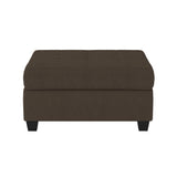 Maston Chocolate 3-Piece Reversible Sectional with Drop-Down Cup Holders and Storage Ottoman by Homelegance at Eve Furniture