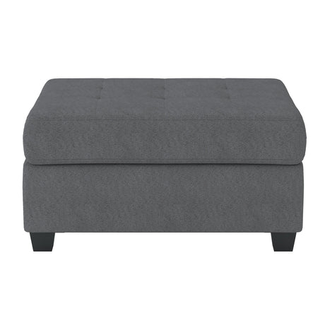 Maston Dark Gray 2-Piece Reversible Sectional with Drop-Down Cup Holders and Storage Ottoman by Homelegance at Eve Furniture