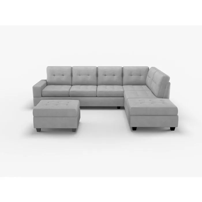 Maston Dark Gray 2-Piece Reversible Sectional with Drop-Down Cup Holders by Homelegance at Eve Furniture