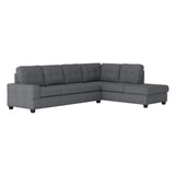 Maston Dark Gray 2-Piece Reversible Sectional with Drop-Down Cup Holders by Homelegance at Eve Furniture