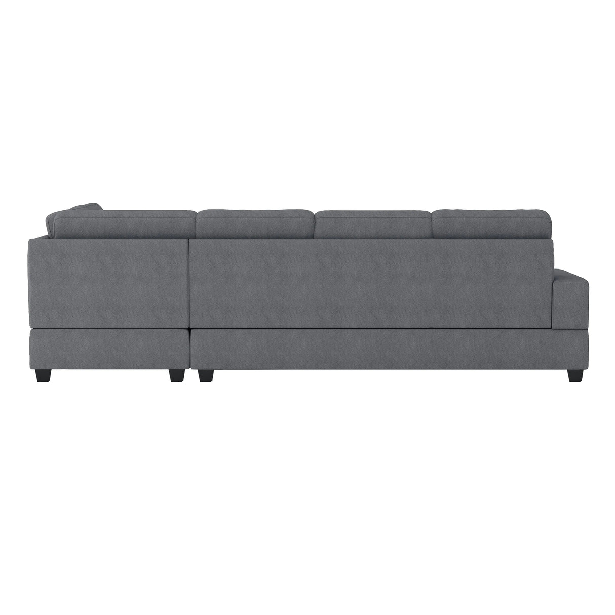 Maston Dark Gray 2-Piece Reversible Sectional with Drop-Down Cup Holders by Homelegance at Eve Furniture