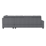 Maston Dark Gray 2-Piece Reversible Sectional with Drop-Down Cup Holders by Homelegance at Eve Furniture