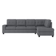 Maston Dark Gray 2-Piece Reversible Sectional with Drop-Down Cup Holders by Homelegance at Eve Furniture