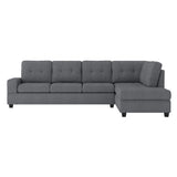 Maston Dark Gray 2-Piece Reversible Sectional with Drop-Down Cup Holders by Homelegance at Eve Furniture