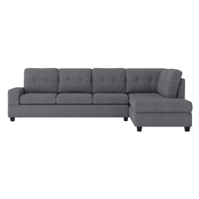 Maston Dark Gray 2-Piece Reversible Sectional with Drop-Down Cup Holders by Homelegance at Eve Furniture