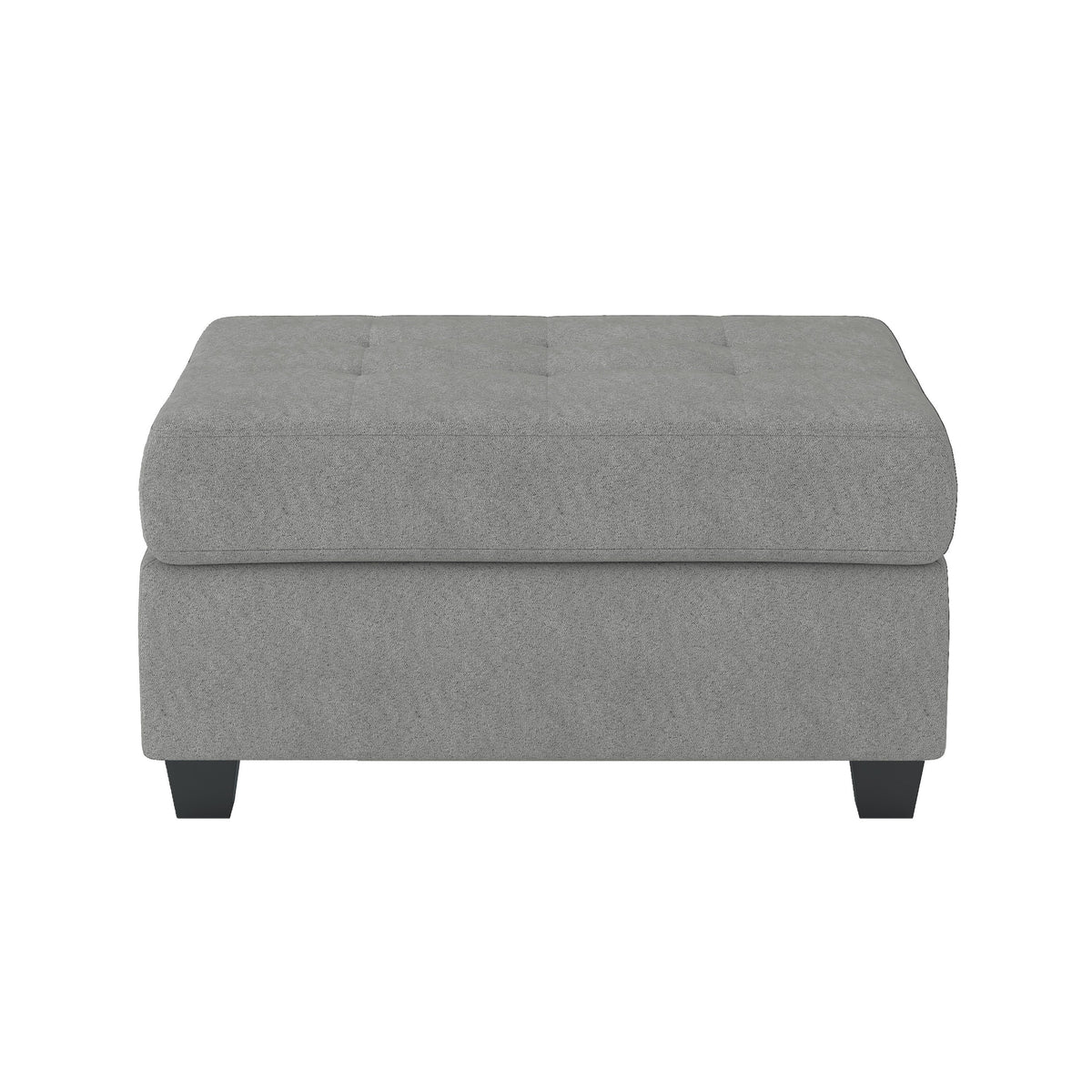 Maston Gray 2-Piece Reversible Sectional with Drop-Down Cup Holders and Storage Ottoman by Homelegance at Eve Furniture