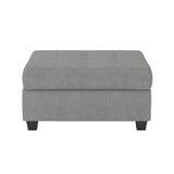 Maston Gray 2-Piece Reversible Sectional with Drop-Down Cup Holders and Storage Ottoman by Homelegance at Eve Furniture