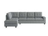 Maston Gray 2-Piece Reversible Sectional with Drop-Down Cup Holders by Homelegance at Eve Furniture