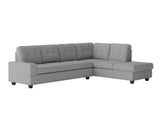 Maston Gray 2-Piece Reversible Sectional with Drop-Down Cup Holders by Homelegance at Eve Furniture